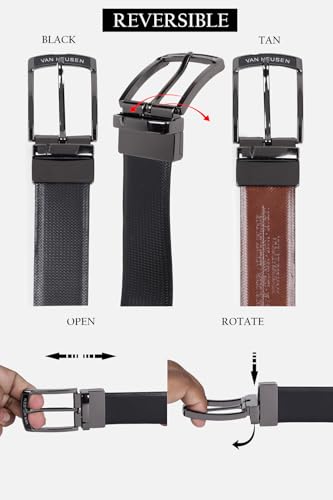 Men Black Textured Formal Belt