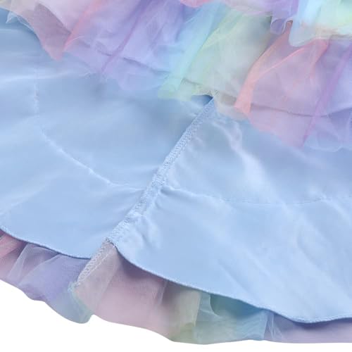 Hopscotch Girls Polly Cotton Sleeveless Sequin Embellished Party Dress In Blue Color For Ages 6-7 Years (ZHG-4183903)