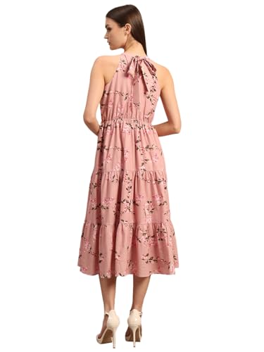 VERO MODA Women's A-Line Pink Dress