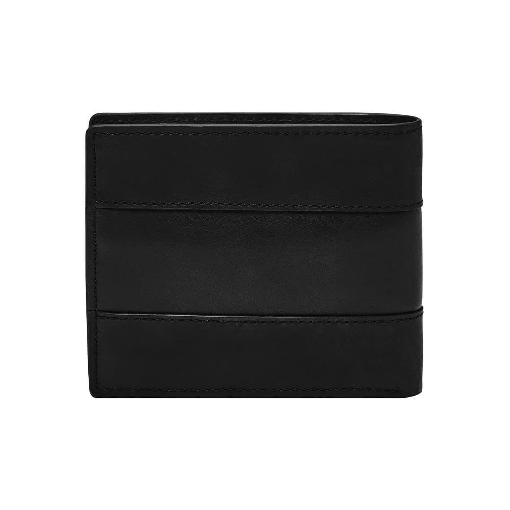 Fossil Men Leather Everett Black Wallet Ml4400001