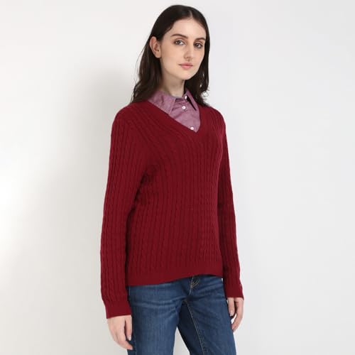 Tommy Hilfiger Womens Red Color Sweater (XL)