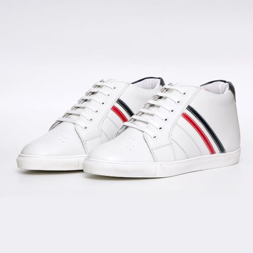 White Casual Shoes with a Hidden HeelStylish, Comfortable, and Durable Footwear for Everyday Wear