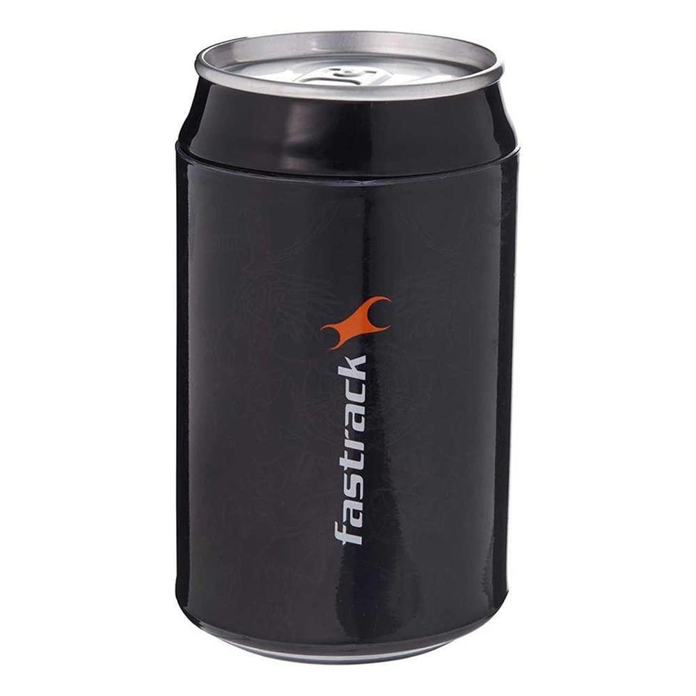 Fastrack Bare Basics Quartz Analog Silver Dial Black Plastic Strap Watch for Guys - NS3114PP02