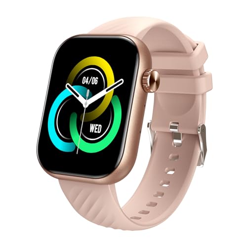 itel Alpha 2 51.05mm (2.01") LCD Display Smart Watch, 480 Nits Brightness, 7 Days Battery Life, Heart Rate & Blood Oxygen Monitoring, IP68 Waterproof with Multisport Modes (Rose Gold)