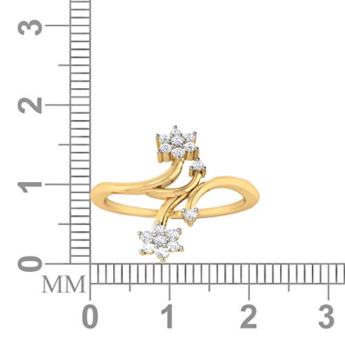Avsar 18k (750) Yellow Gold and Diamond Ring for Women