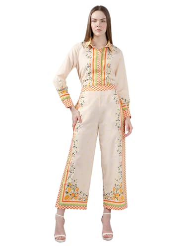 VERO MODA Women's Straight Fit High Rise Yellow Pants