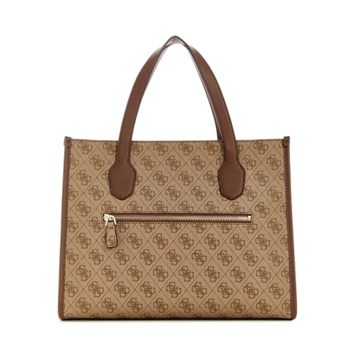 Guess Women's Latte Logo/Brown Printed Tote| Ladies Purse Handbags | Gift For Ladies