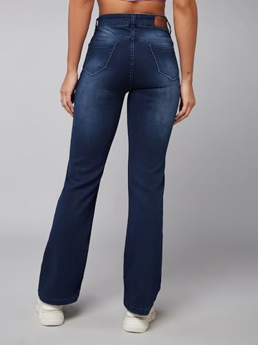 Miss Chase Women's Skinny Fit High Rise Regular Length Stretchable Denim Jeans (MCSS24DEN79-02-551-38, Zaffre Blue, 38)