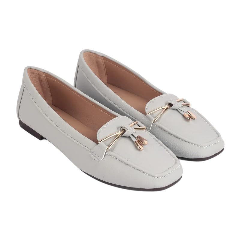tresmode COYENT Grey Women's Casual Loafers in Size 2 UK / 35 EU