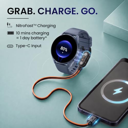 Fastrack Revoltt XR1 Pro 1.43" AMOLED Stylish Smartwatch | 1.43" AMOLED, BT Calling, 100+ Cloud Watch Faces & Health Tracking