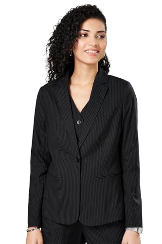 Annabelle by Pantaloons Women's Classic Regular Blazer Black