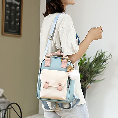 GEFIRE Womens Backpack Women Mini Backpack Oxford Crossbody Bag Waterproof Small Shoulder Bags Ladies Purse (Color : Dark blue)