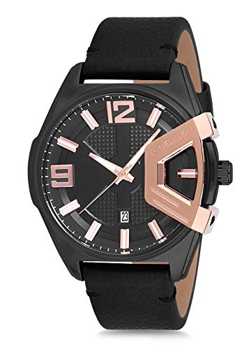 Daniel Klein Leather Analog Black Dial Men's Watch-Dk12234-3