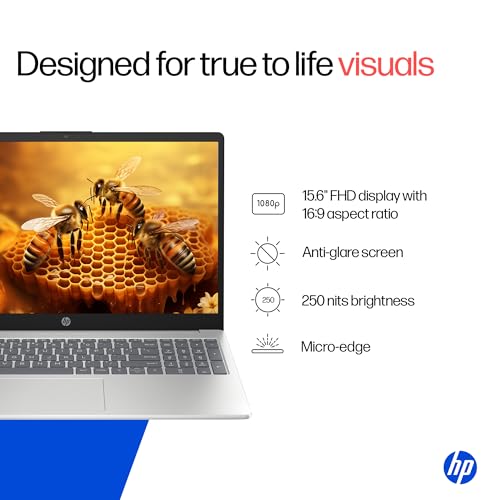 HP 15, AMD Ryzen 3 7320U (8GB LPDDR5, 512GB SSD) FHD, Anti-Glare, Micro-Edge, 15.6''/39.6cm, Win11, M365 Basic(1yr)* Office24, Silver, 1.59kg, fc0500AU, FHD Camera w/Privacy Shutter Laptop
