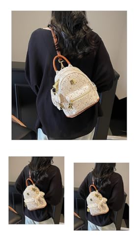 FENSIR® Cute Bear Print Backpack | Fashionable & Versatile Shoulder Bag for College Students