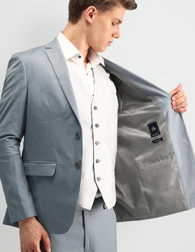 Arrow Men's Polyester Business Suit Vest (ARAISU5591_Light Grey