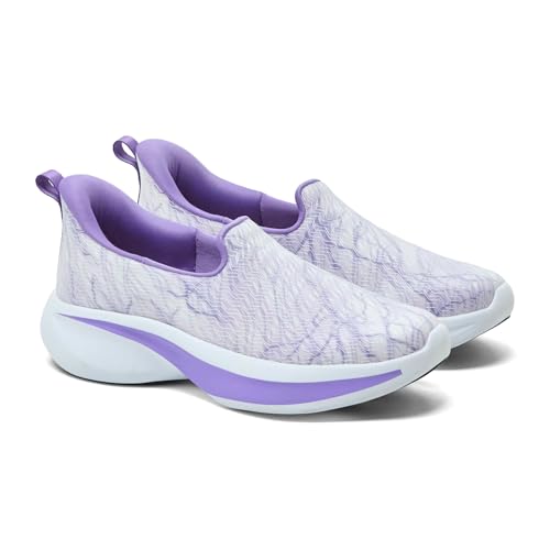 Campus Women's Grasp WHT/Purple Walking Shoes - 8UK/India 1 Pair