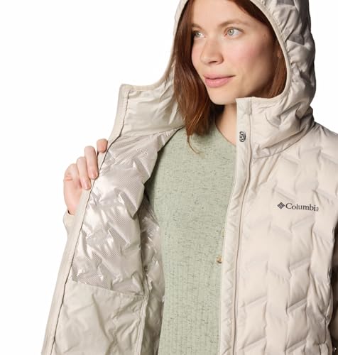 Columbia Women Beige HEAT SEAL Delta Ridge II Down Jacket, XL