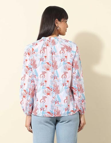 U.S. POLO ASSN. Floral Printed Top (UWSS25TOP256_Multi-Colour_S)
