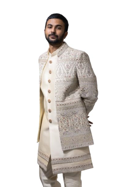 A LOYAL Embroidered Indo-Western Sherwani Set for Men