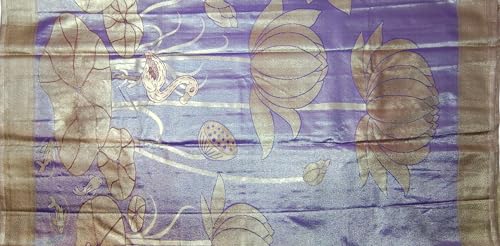 VFCollections Women's Kanchipuram Silk Pure Pattu Sarees - Large Rich 3D Nature them Border with Blouse (VFC678-2)