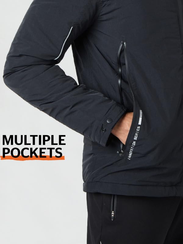 Wildcraft Men Nylon Quilted Jacket (Black, M)