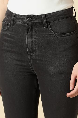 Women Black Mid Wash Jeans