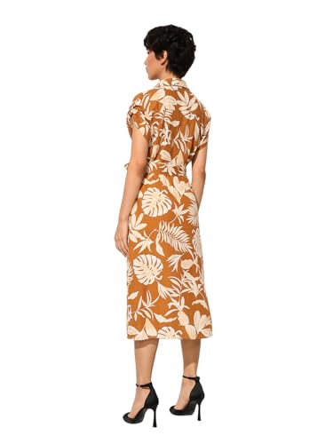 ONLY Women's Fit and Flare Brown Dress