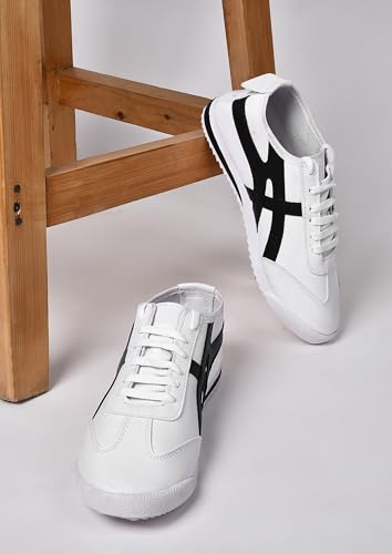 SilverArrow Men HypeRun Casual Sneakers Shoes White Black 8 UK