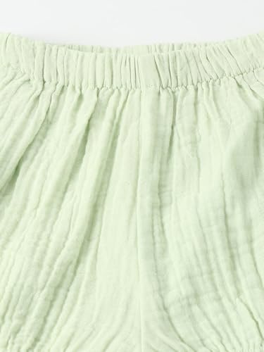 Max Girls Lace Detailed Shorts Set(Green_12-18 M)
