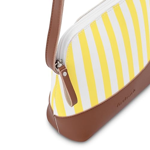 Fastrack Dual Color Striped Sling Bag for Women, Girls and Ladies