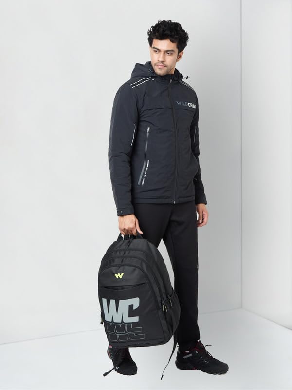 Wildcraft Men Nylon Quilted Jacket (Black, M)