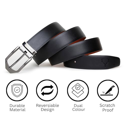 Men Brown Textured Formal Belt