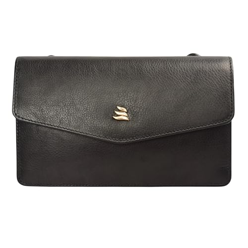 Lona Premium Minimalist Leather Clutch – Envelope Silhouette with Subtle Chain Detailing for Modern Elegance