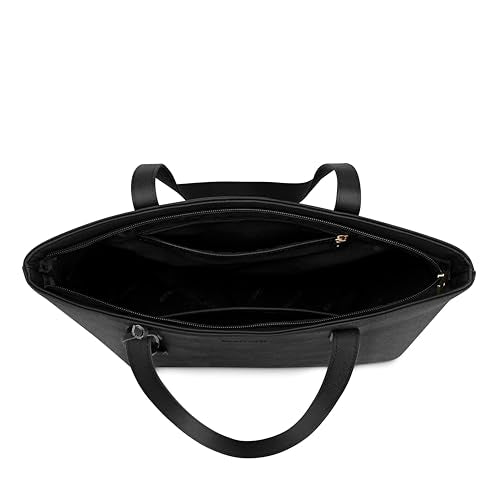 Fastrack Black Textured Work Tote Bag for Women