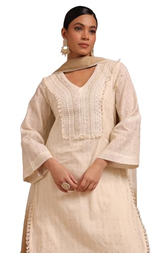 Soch Women's Cotton Salwar Suit (EWS5CD21994_Off White
