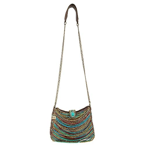 Mary Frances Sway with Me Beaded Shoulder Handbag, Multicoloured