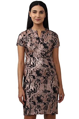 Van Heusen Women's Polyester Classic Mini Dress (VWDRERGFB87202_Multi Multicolour