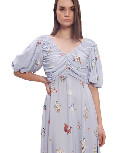 VERO MODA Women's Fit and Flare Blue Dress