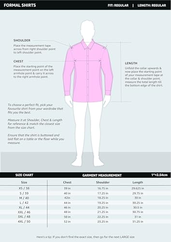 Amazon Brand - Symbol Men's Cotton Rich Formal Shirt | Plain | Full Sleeve - Regular Fit (Available in Plus Size) (Maroon_42)