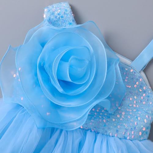 Hopscotch Girls Sequin Embellished Party Dress in Blue Color for Age (2-3 Years)