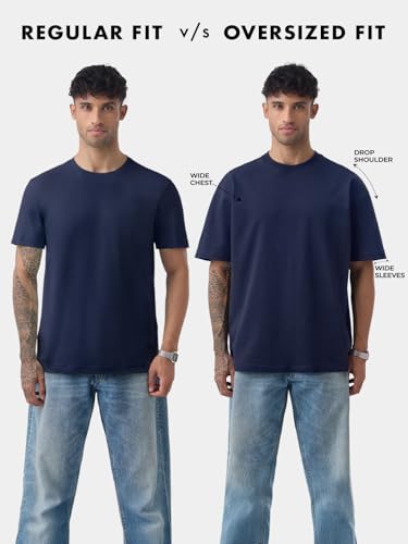 The Souled Store Rick and Morty: Nothing On Purpose Men and Boys Short Sleeves Round Neck Black and Off White Graphic Printed Casual Lightweight Drop Shoulder Streetwear Trendy Oversized T-Shirts