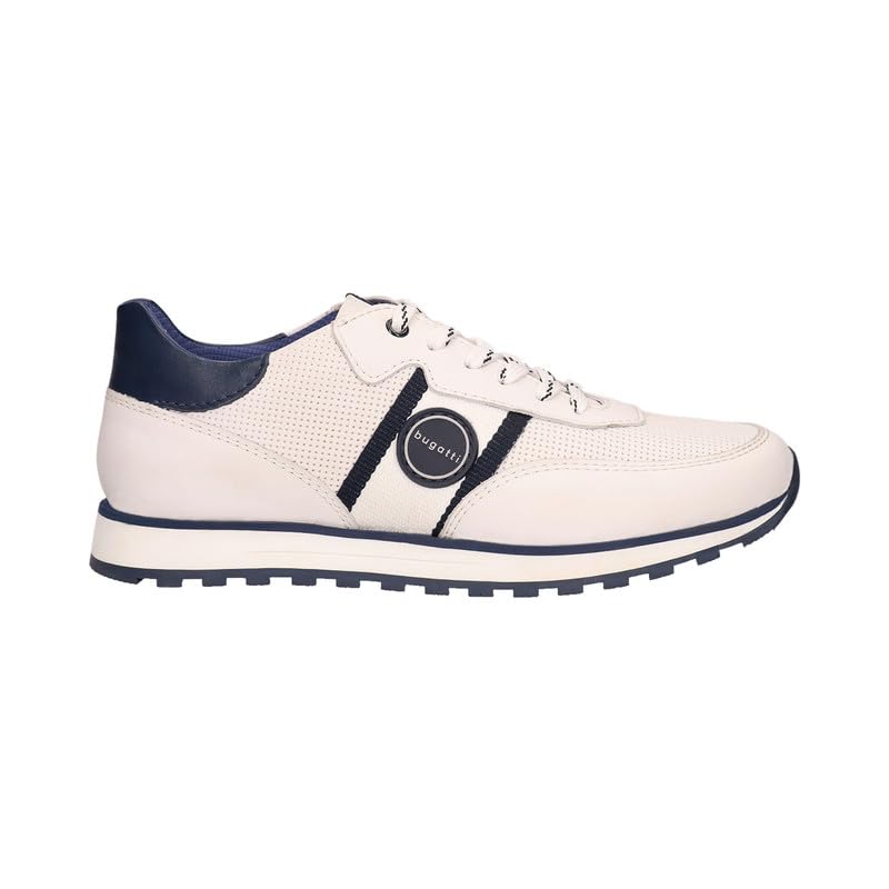 Bugatti Garnet Evo White Leather Mens Sneakers - Euro 41