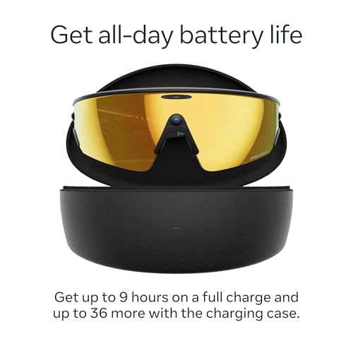 Oakley | Meta Vanguard with Meta AI, Audio, Photo, Video Compatibility - Black, Prizm™ 24K