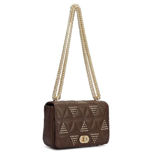 Da Milano Leather Shoulder Bag for Women - Brown (00378OL)