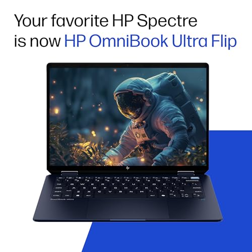 HP Omnibook Ultra Flip (Previously Spectre), Intel Core Ultra 9 288V (32GB LPDDR5x, 1TB SSD), 3K, OLED, 120 Hz, 14''/35.6cm, Win11, M365* Office24, Blue, 1.34kg, fh0368tu, 9MP Camera, Backlit Laptop
