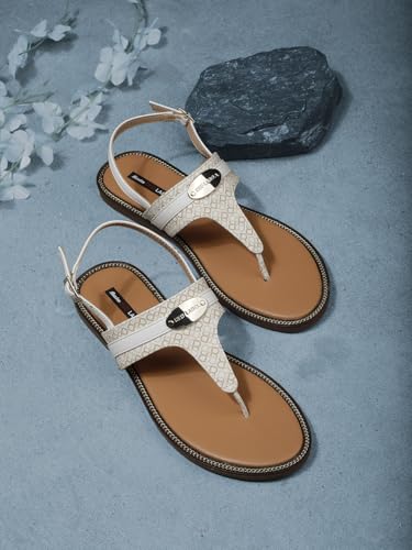 Bata Women's Sandals Stylish, Comfortable Breathable Footwear Beige