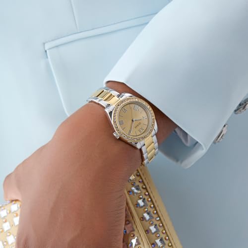 GUESS Mini Luna Champagne Round Dial Analog Women's Watch - GW0841L2