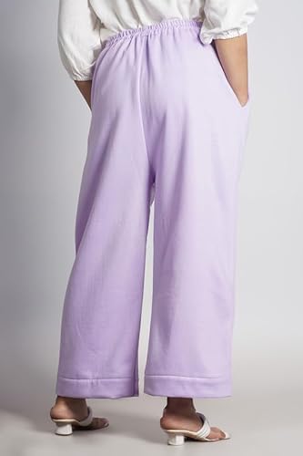 LetsDressUp Fleece Palazzo Upto 8XL | Palazzo with Pockets | Palazzo Pants | Pants | Loose Pant | Plazo | Plus Size - Lavender