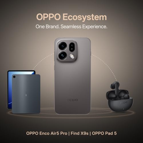 Oppo Find X9s 5G (Midnight Grey, 12GB, 512GB) | Hasselblad 50MP Triple Camera | 120× Super Zoom | MediaTek Dimensity 9500s | 7025mAh 80W SUPERVOOC | ColorOS 16